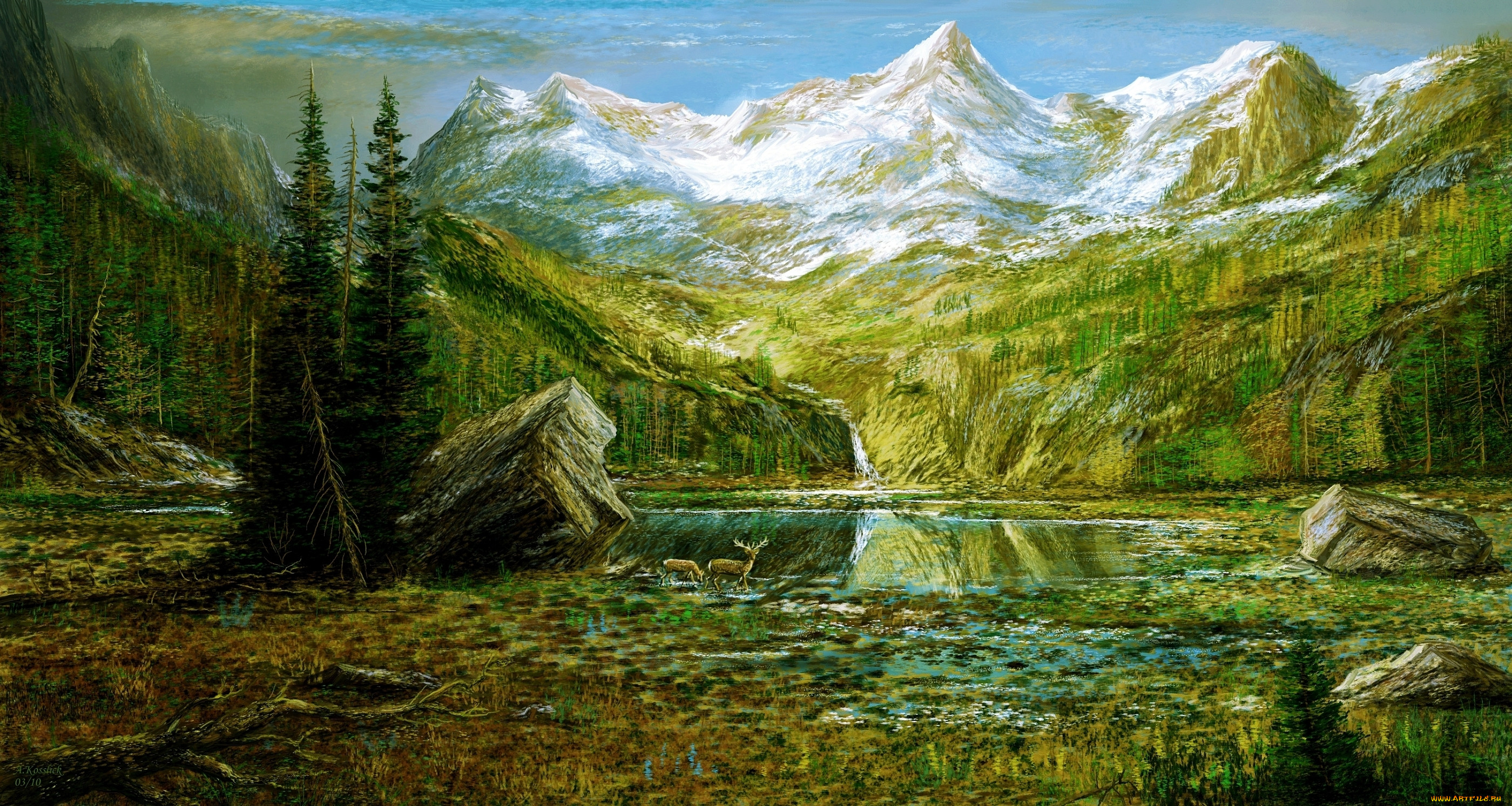 Северный Урал живопись горы